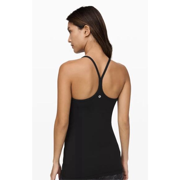 Lululemon Black Racerback Tank Top Built In Bra Athletic Yoga Womens M Size MFit - Picture 2 of 7